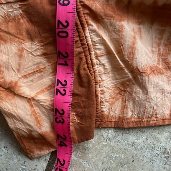 ULLA JOHNSON Senta One-Shoulder Tie Dye Stripe Cotton Top Sequoia - Picture 14 of 16